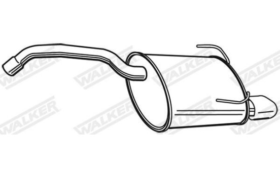 Exhaust backbox / end silencer 23332 Walker