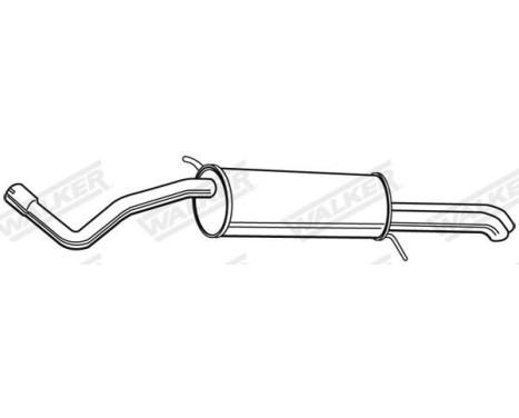 Exhaust backbox / end silencer 23345 Walker, Image 2