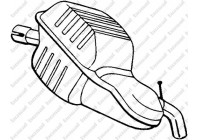 Exhaust backbox / end silencer 235-001 Bosal