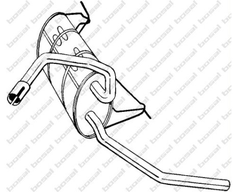 Exhaust backbox / end silencer 235-031 Bosal