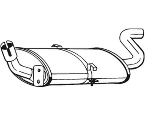 Exhaust backbox / end silencer 235-185 Bosal, Image 2