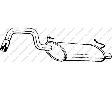 Exhaust backbox / end silencer 235-203 Bosal