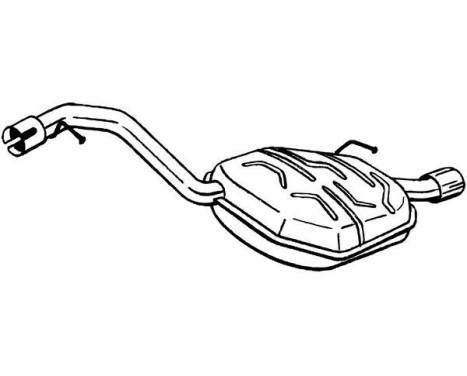 Exhaust backbox / end silencer 235-239 Bosal