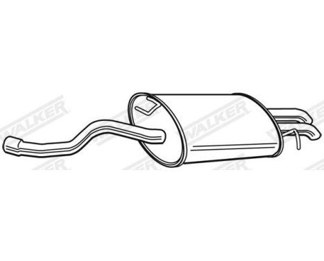 Exhaust backbox / end silencer 23568 Walker, Image 3