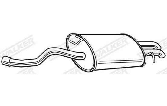 Exhaust backbox / end silencer 23568 Walker, Image 2