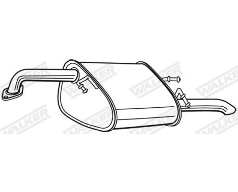 Exhaust backbox / end silencer 23675 Walker, Image 9