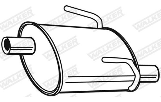 Exhaust backbox / end silencer 24158 Walker, Image 6