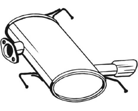 Exhaust backbox / end silencer 247-009 Bosal, Image 2