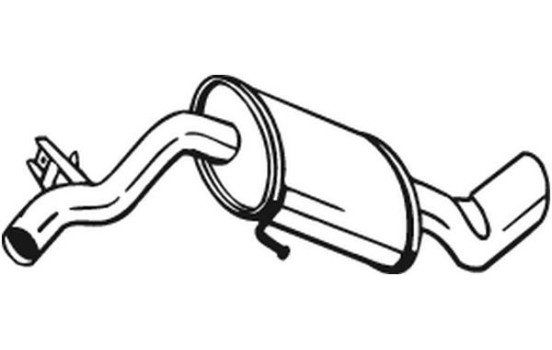 Exhaust backbox / end silencer 247-037 Bosal