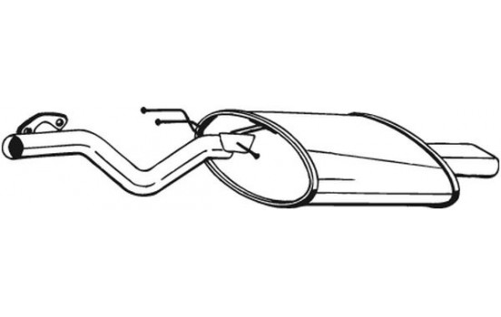 Exhaust backbox / end silencer 247-137 Bosal