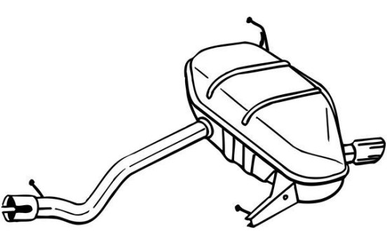 Exhaust backbox / end silencer 247-195 Bosal
