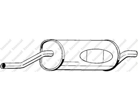 Exhaust backbox / end silencer 247-893 Bosal, Image 2
