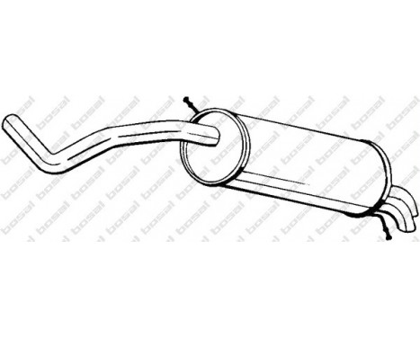 Exhaust backbox / end silencer 278-107 Bosal