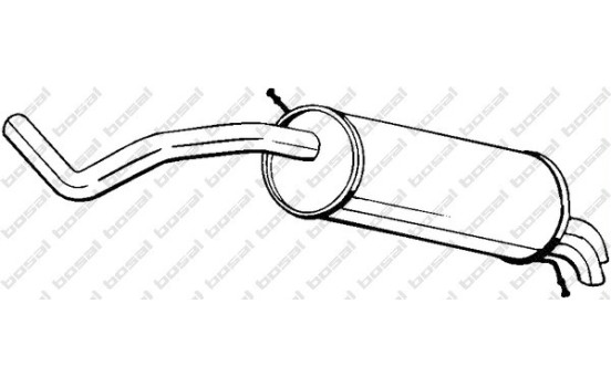 Exhaust backbox / end silencer 278-107 Bosal