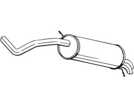 Exhaust backbox / end silencer 278-107 Bosal, Image 2