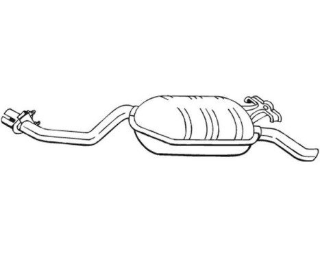 Exhaust backbox / end silencer 278-209 Bosal