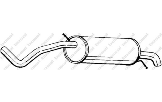 Exhaust backbox / end silencer 278-233 Bosal