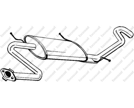 Exhaust backbox / end silencer 278-345 Bosal