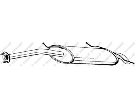 Exhaust backbox / end silencer 278-401 Bosal