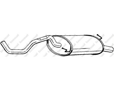 Exhaust backbox / end silencer 278-463 Bosal