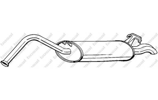 Exhaust backbox / end silencer 278-513 Bosal