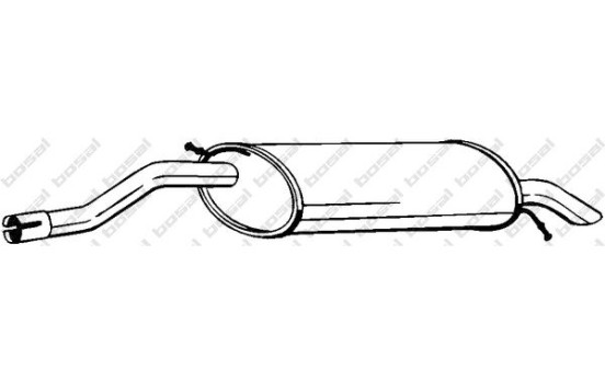 Exhaust backbox / end silencer 278-527 Bosal