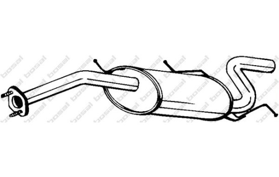 Exhaust backbox / end silencer 278-609 Bosal