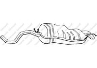 Exhaust backbox / end silencer 279-111 Bosal