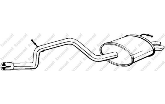 Exhaust backbox / end silencer 279-113 Bosal
