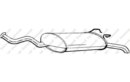 Exhaust backbox / end silencer 279-295 Bosal