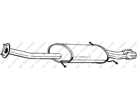 Exhaust backbox / end silencer 279-301 Bosal