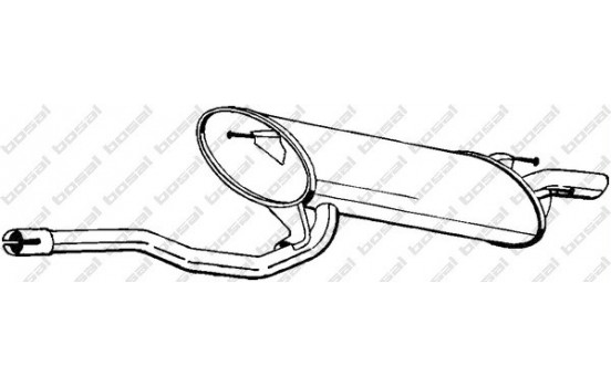 Exhaust backbox / end silencer 280-011 Bosal