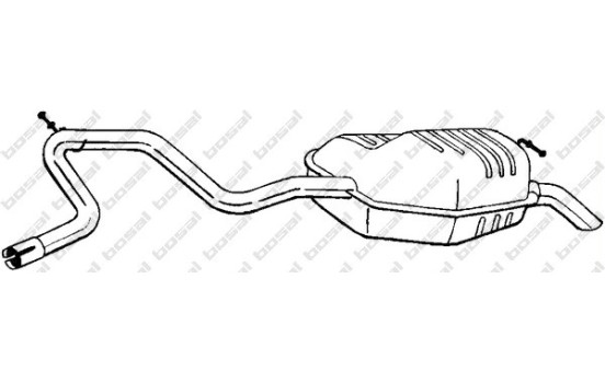 Exhaust backbox / end silencer 280-865 Bosal