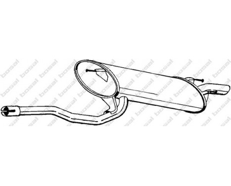 Exhaust backbox / end silencer 280-909 Bosal