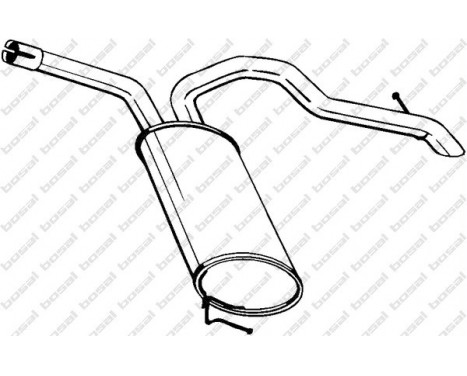 Exhaust backbox / end silencer 281-619 Bosal