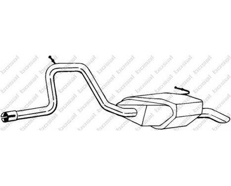 Exhaust backbox / end silencer 281-731 Bosal