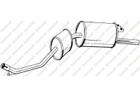 Exhaust backbox / end silencer 281-763 Bosal