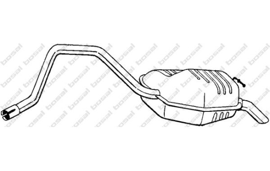 Exhaust backbox / end silencer 281-821 Bosal
