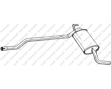 Exhaust backbox / end silencer 283-073 Bosal