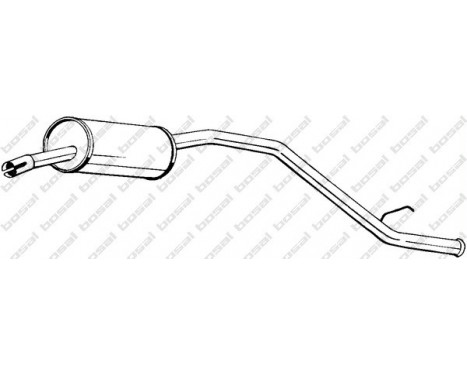 Exhaust backbox / end silencer 283-295 Bosal