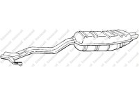 Exhaust backbox / end silencer 284-135 Bosal
