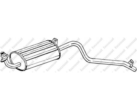 Exhaust backbox / end silencer 285-107 Bosal, Image 2