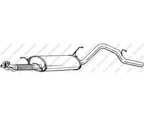 Exhaust backbox / end silencer 285-311 Bosal