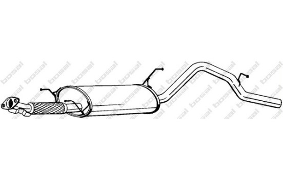 Exhaust backbox / end silencer 285-311 Bosal