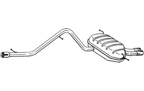 Exhaust backbox / end silencer 285-453 Bosal