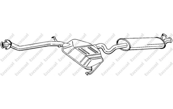 Exhaust backbox / end silencer 286-017 Bosal