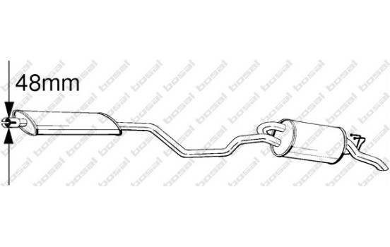 Exhaust backbox / end silencer 287-541 Bosal