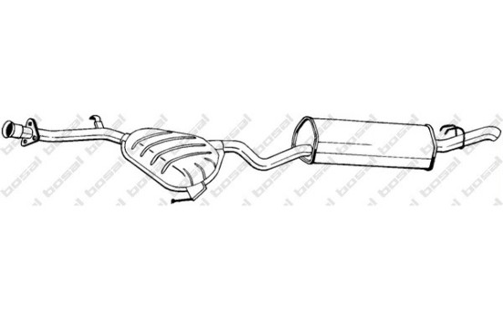 Exhaust backbox / end silencer 288-261 Bosal