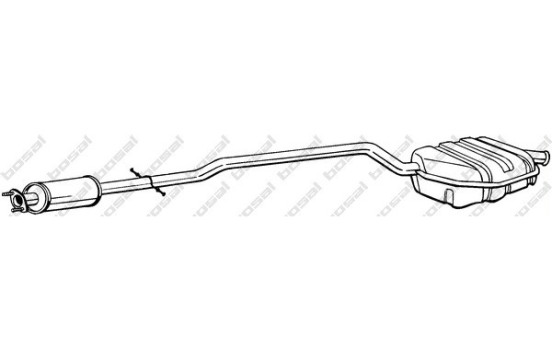 Exhaust backbox / end silencer 290-159 Bosal, Image 2