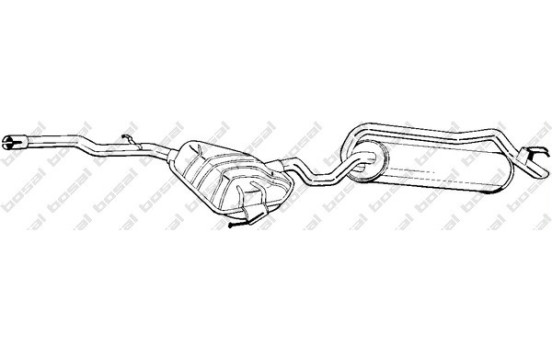 Exhaust backbox / end silencer 292-117 Bosal